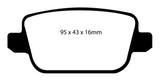 EBC 07-12 Land Rover LR2 3.2 Ultimax2 Rear Brake Pads - UD1314