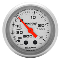 Autometer Ultra-Lite 52mm 30 PSI Mechanical Boost Gauge - 4303