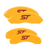 MGP 4 Caliper Covers Engraved Front & Rear MGP Yellow finish black ch - 10119SMGPYL