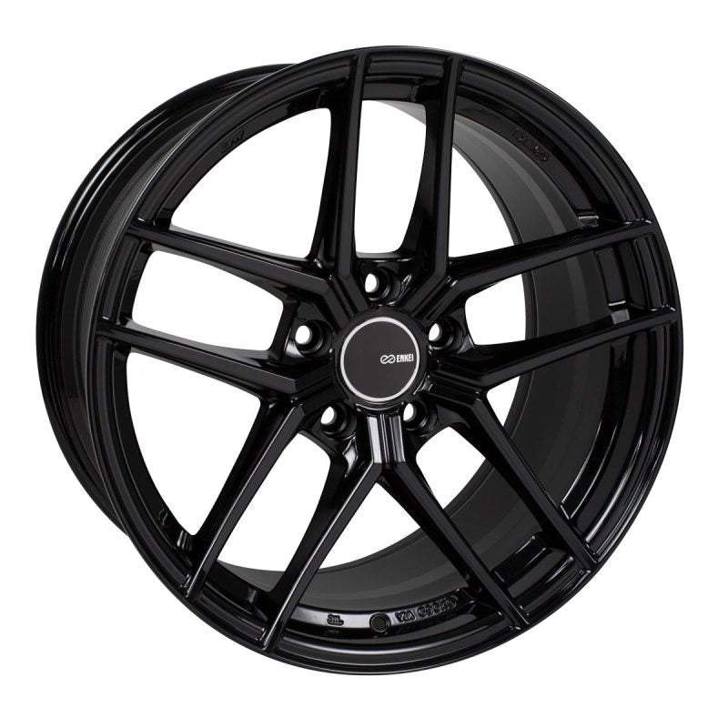 Enkei TY5 18x8.5 5x112 42mm Offset 72.6mm Bore Black Wheel - 498-885-4442BK