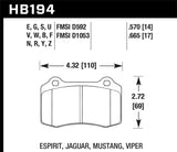 Hawk 04-11 Chry 300C/06-14 Jeep Grand Cherokee SRT-8 /10-14 Chevy Camaro SS Race DTC-30 Brake Pads - HB194W.570