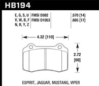 Hawk 2005-2005 Volvo S40 I HPS 5.0 Rear Brake Pads - HB194B.570