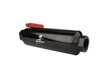 Aeromotive In-Line AN-12 Filter w/ Shutoff Valve 100 Micron SS Element - Black Anodize Finish - 12332
