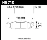 Hawk Ford/Lincoln 11-13 Explorer/09-13 Flex/10-13 Taurus/MKS/MKT Performance Ceramic Brake Pad - HB710Z.706