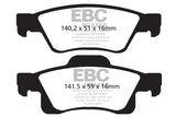 EBC 11+ Dodge Durango 3.6 Yellowstuff Rear Brake Pads - DP41872R