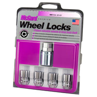 McGard Wheel Lock Nut Set - 4pk. (Cone Seat) M12X1.25 / 19mm & 21mm Dual Hex / 1.28in. L - Chrome - 24154
