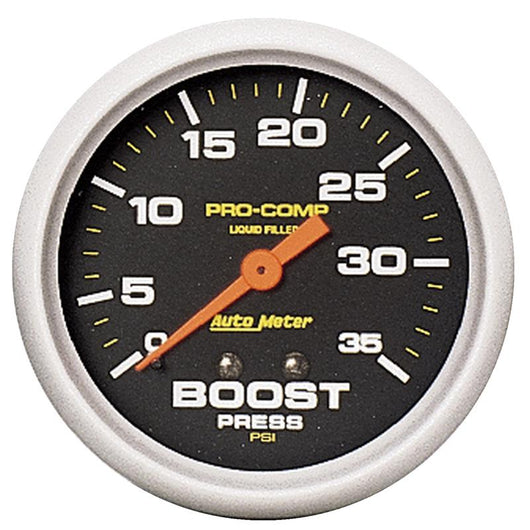 Autometer Pro-Comp 2 5/8in 0-35 PSI Liquid Filled Mech Boost Pressure Gauge - 5404