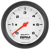 Autometer Phantom 6000RPM 3-3/8in. In-Dash Tachometer Gauge - 5875