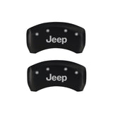 MGP 4 Caliper Covers Engraved Front & Rear JEEP Red finish silver ch - 42016SJEPRD