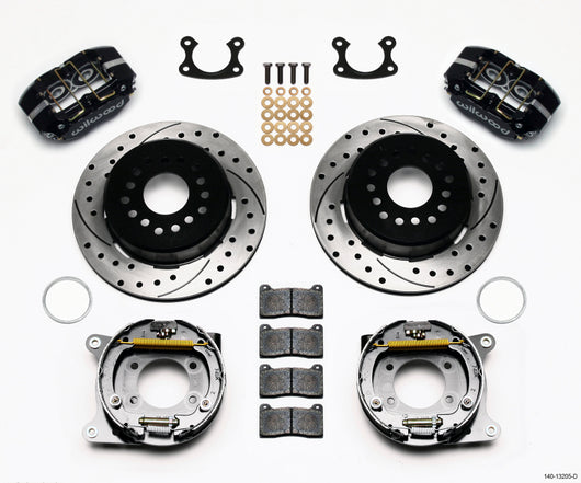 Wilwood Dynapro Dust-Boot P/S Park Brake Kit Drilled Small Ford 2.66in Offset - 140-13205-D