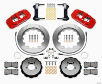 Wilwood AERO6 Front Hat Kit 14.00 Red 1999-2012 Subaru WRX w/Lines - 140-12876-R