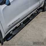 Westin 2019 Chevrolet Silverado Double Cab w/ 6.5in Bed PRO TRAXX 5 W2W Oval Nerf Step Bars - Black - 21-534715