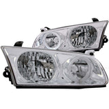 ANZO 2000-2001 Toyota Camry Crystal Headlights w/ Halo Chrome - 121124