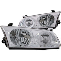 ANZO 2000-2001 Toyota Camry Crystal Headlights w/ Halo Chrome - 121124