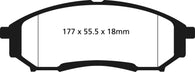 EBC 05-07 Ford F250 (inc Super Duty) 5.4 (2WD) Extra Duty Rear Brake Pads - ED91778
