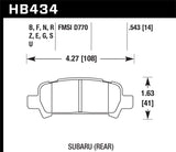 Hawk 02-03 WRX / 05-08 LGT D770 HPS Street Rear Brake Pads - HB434F.543