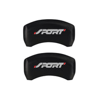 MGP 4 Caliper Covers Engraved Front & Rear No bolts/Sport Red finish silver ch - 10229SSP1RD