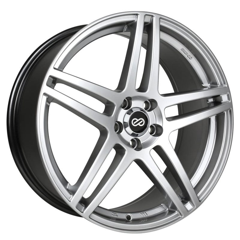 Enkei RSF5 16x7 38mm Offset 5x100 Bolt Pattern 72.6mm Bore Dia Hyper Silver Wheel - 479-670-8038HS
