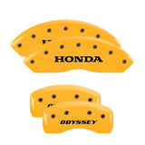 MGP 4 Caliper Covers Engraved Front Honda Rear H Logo Yellow Finish Black Char 2003 Honda Accord - 20199SHOHYL