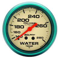 Autometer Ultra-Nite 66.7mm 140-280 Deg F Mechanical Water Temp Gauge - 4535