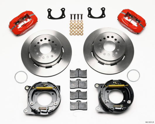 Wilwood Forged Dynalite P/S Park Brake Kit Red BOP Axle 2.75in Bearing 2.75 Offset - 140-13511-R