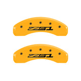 MGP 4 Caliper Covers Engraved Front Corvette C7 Engraved Rear Z51/2015 Yellow finish black ch - 13084SZ51YL