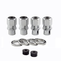McGard Hex Lug Nut (Drag Racing Short Shank) 1/2-20 / 13/16 Hex / 1.6in. Length (4-Pack) - Chrome - 60127