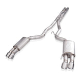 Stainless Works 18+ Ford Mustang GT 3in Legend 304SS Catback w/ H-Pipe Quad Polished Tips (No Valve) - M18CBHPCL