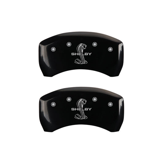 MGP Rear set 2 Caliper Covers Engraved Rear Tiffany Snake Black finish silver ch - 10203RSBYBK