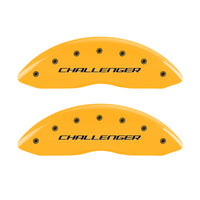 MGP 4 Caliper Covers Engraved F & R Block/Challenger Yellow Finish Black Char 2006 Dodge Charger - 12001SCLBYL