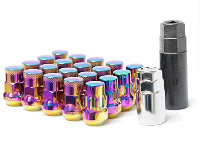 Wheel Mate Muteki SR35 Close End Lug Nuts w/ Lock Set - Blue 12x1.25 35mm - 32925UP