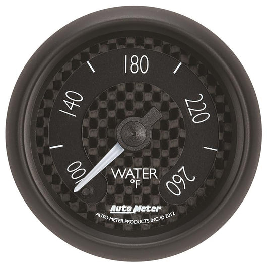 Autometer GT Series 52mm Full Sweep Electronic 100-260 Deg F Water Temperature Gauge - 8055