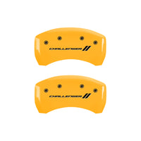 MGP 4 Caliper Covers Engraved Front & Rear Block/Challenger Black finish silver ch - 12181SCLBBK