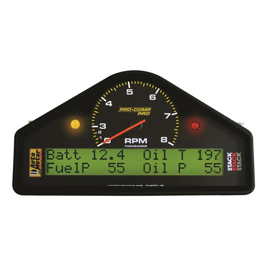 Autometer Pro-Comp Race Dash 0-8k RPM/Speed/Oil Press & Temp/WaterTemp/Fuel Pressure/Battery Gauge - 6011