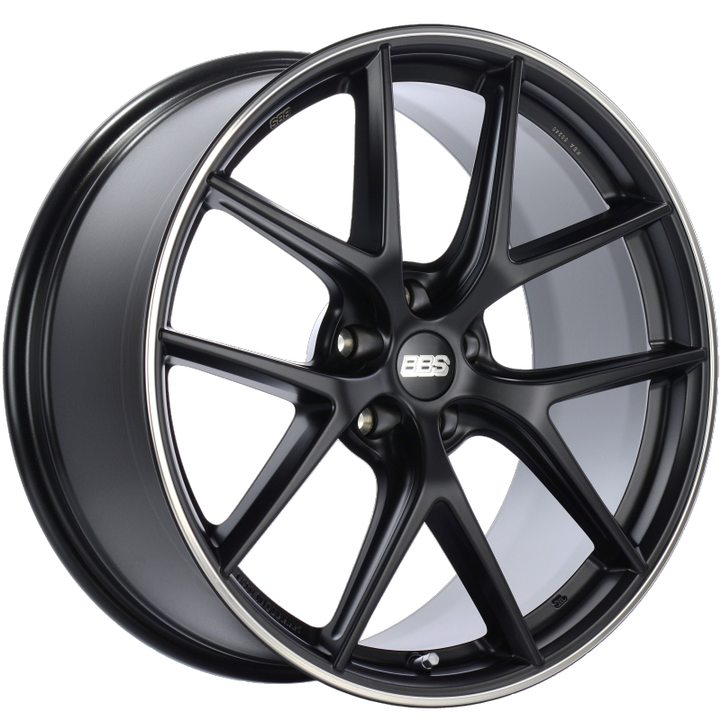 BBS CI-R 20x9 5x112 ET25 Satin Black Polished Rim Protector Wheel -82mm PFS/Clip Required - CI0201BPO