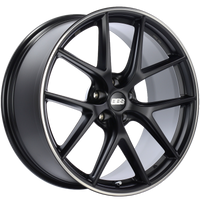 BBS CI-R 20x10 5x112 ET45 Satin Black Polished Rim Protector Wheel -82mm PFS/Clip Required - CI0601BPO