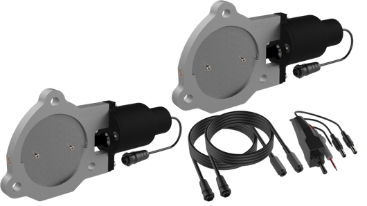 QTP 3.5in Bolt-On QTEC Dual Electric Cutout Valves - Pair - QTEC70