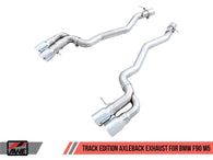 AWE Tuning 18-19 BMW M5 (F90) 4.4T AWD Axle-back Exhaust - Track Edition (Chrome Silver Tips) - 3020-42069