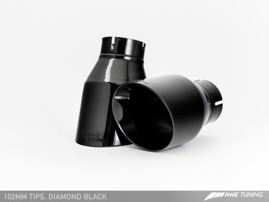AWE Tuning VW CC Touring Edition Exhaust Dual Outlet - Diamond Black Tips - 3010-33022