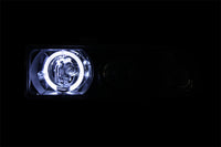 ANZO 1998-2005 Chevrolet S-10 Projector Headlights w/ Halo Black - 111015