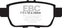 EBC 05-14 Honda Ridgeline 3.5 Greenstuff Rear Brake Pads - DP61754