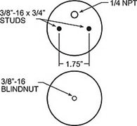 Firestone Ride-Rite Replacement Bellow 267C (For Kit PN 2071 / 2100 / 2153 / 2170) (W217606781) - 6781