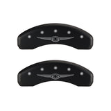 MGP 4 Caliper Covers Engraved Front & Rear Style 1/Chrysler Wing Red finish silver ch - 32002SCW1RD