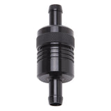 Edelbrock Fuel Filter Aluminum 3In X 01/ 1/8In 3/8In Inlet/Outlet Black - 8157