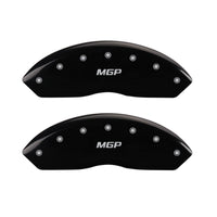 MGP 4 Caliper Covers Engraved Front & Rear MGP Black finish silver ch - 22230SMGPBK