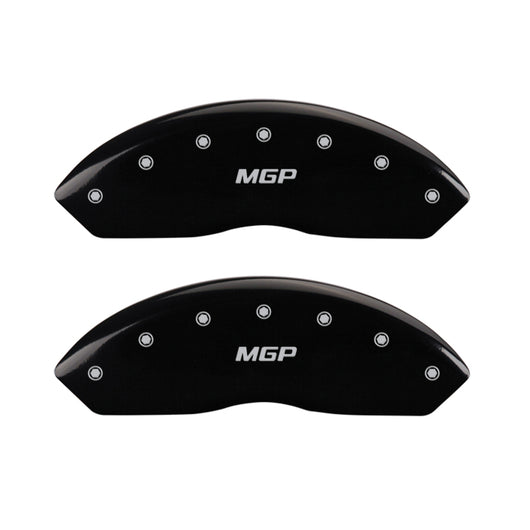 MGP 4 Caliper Covers Engraved Front & Rear MGP Black finish silver ch - 22203SMGPBK