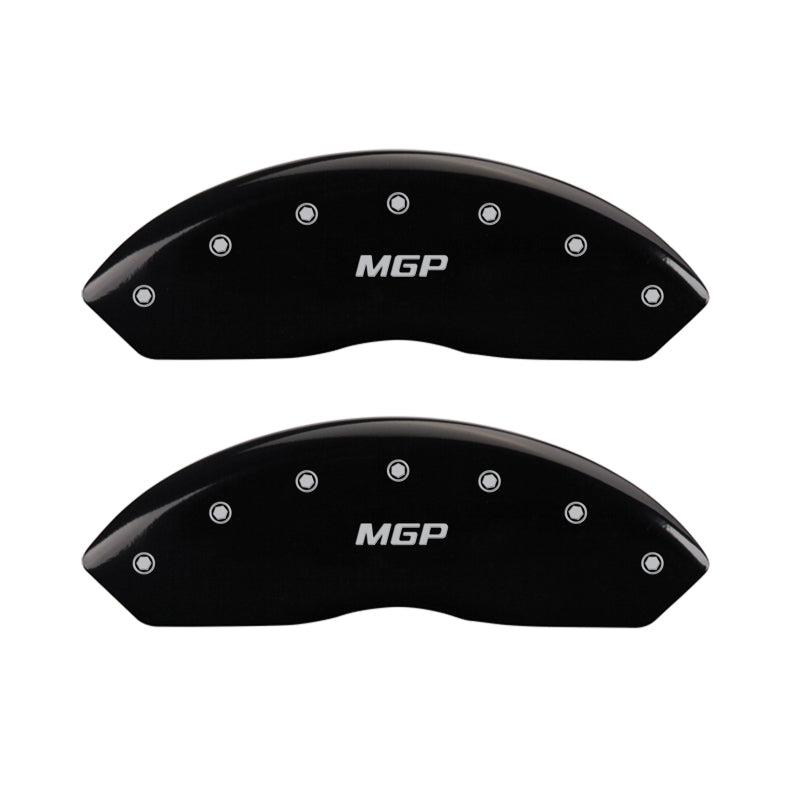 MGP 4 Caliper Covers Engraved Front & Rear MGP Black finish silver ch - 37023SMGPBK