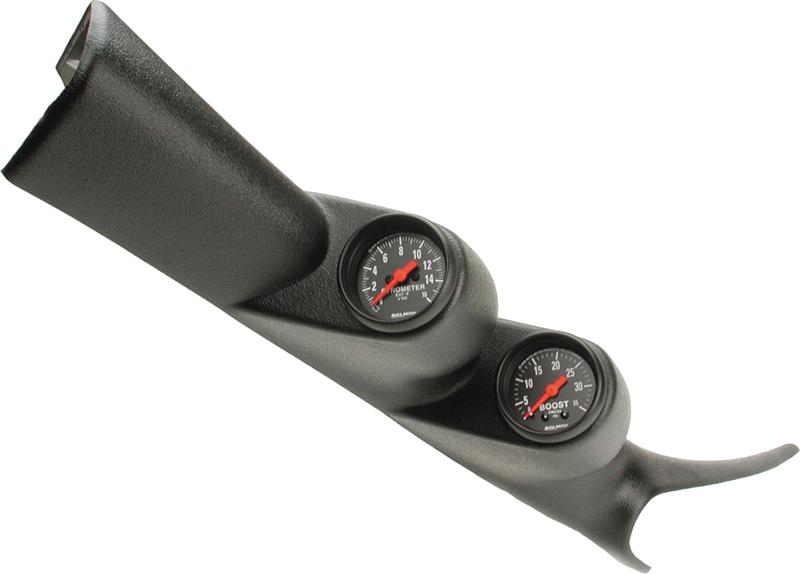 Autometer 01-06 Chevy Silverado 2500 HD A-Pillar Dual Z-Series Gauge Kit Pyrometer / Boost - 7081
