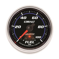 Autometer Cobalt Fuel Pressure Gauge 2-5/8in 100PSI Stepper Motor w/ Peak and Warn - 7963