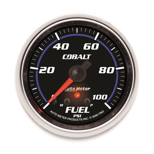 Autometer Cobalt Fuel Pressure Gauge 2-5/8in 100PSI Stepper Motor w/ Peak and Warn - 7963